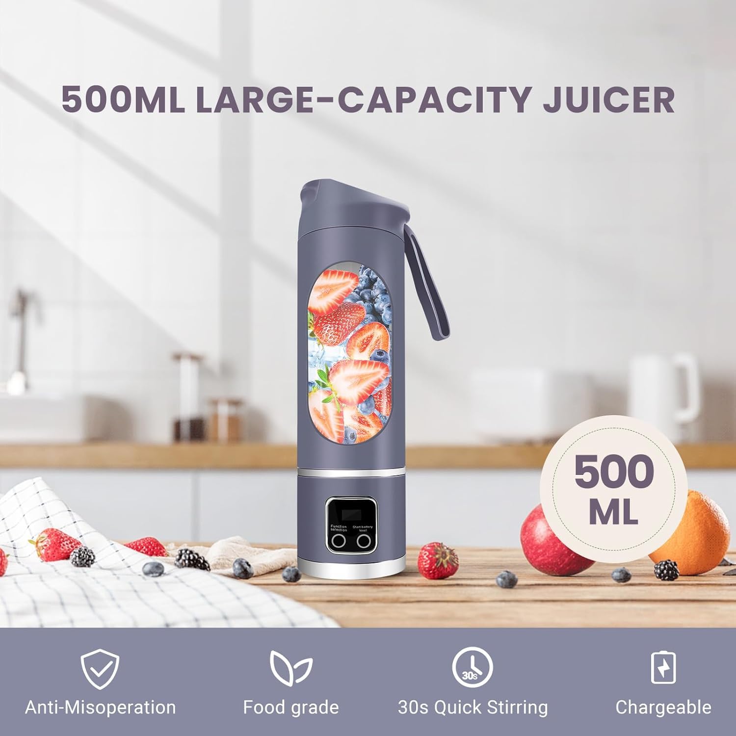 Mroace Portable Rechargeable Mini Blender