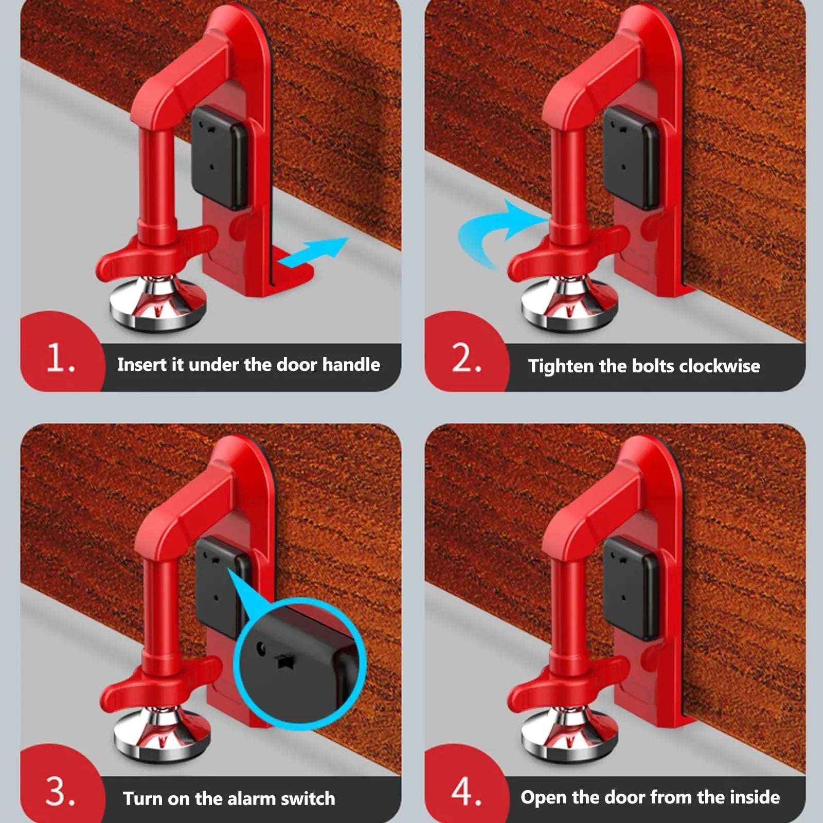 Mroace Portable Door Stop Alarm