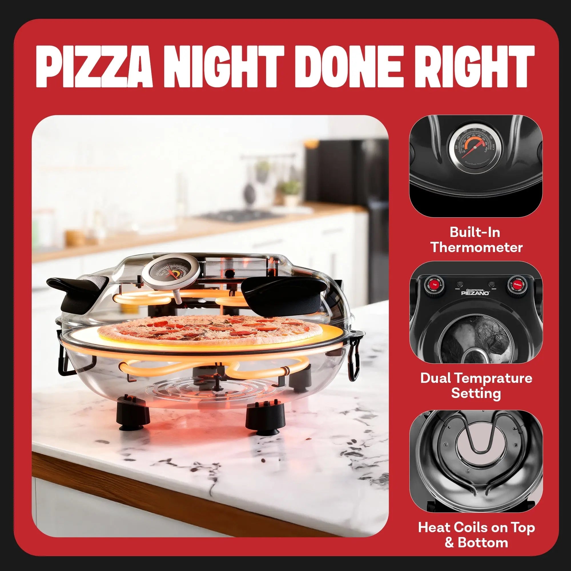 Mroace Extra Large Countertop Pizza Oven