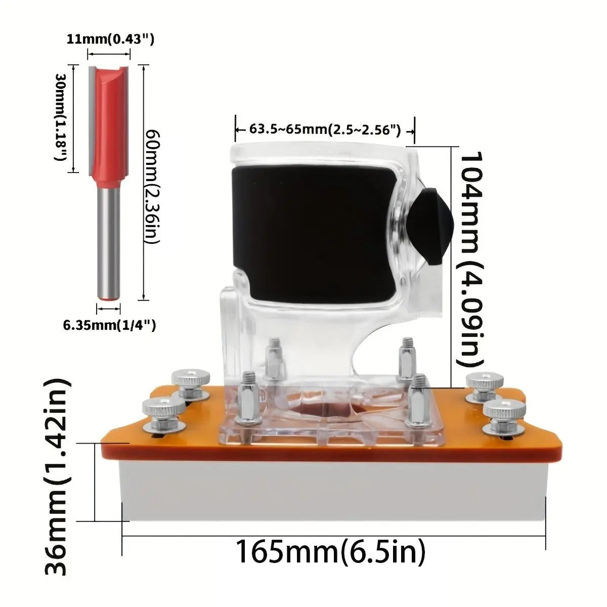 Mroace Invisible Fastening Nut Slotting Base