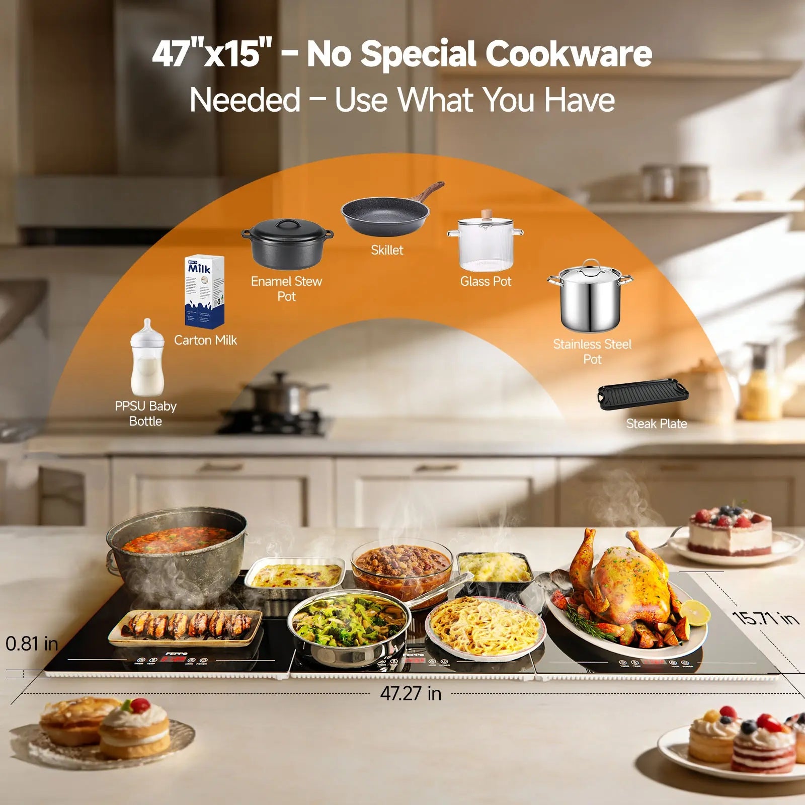 Mroace Extra Long Electric Warming Tray