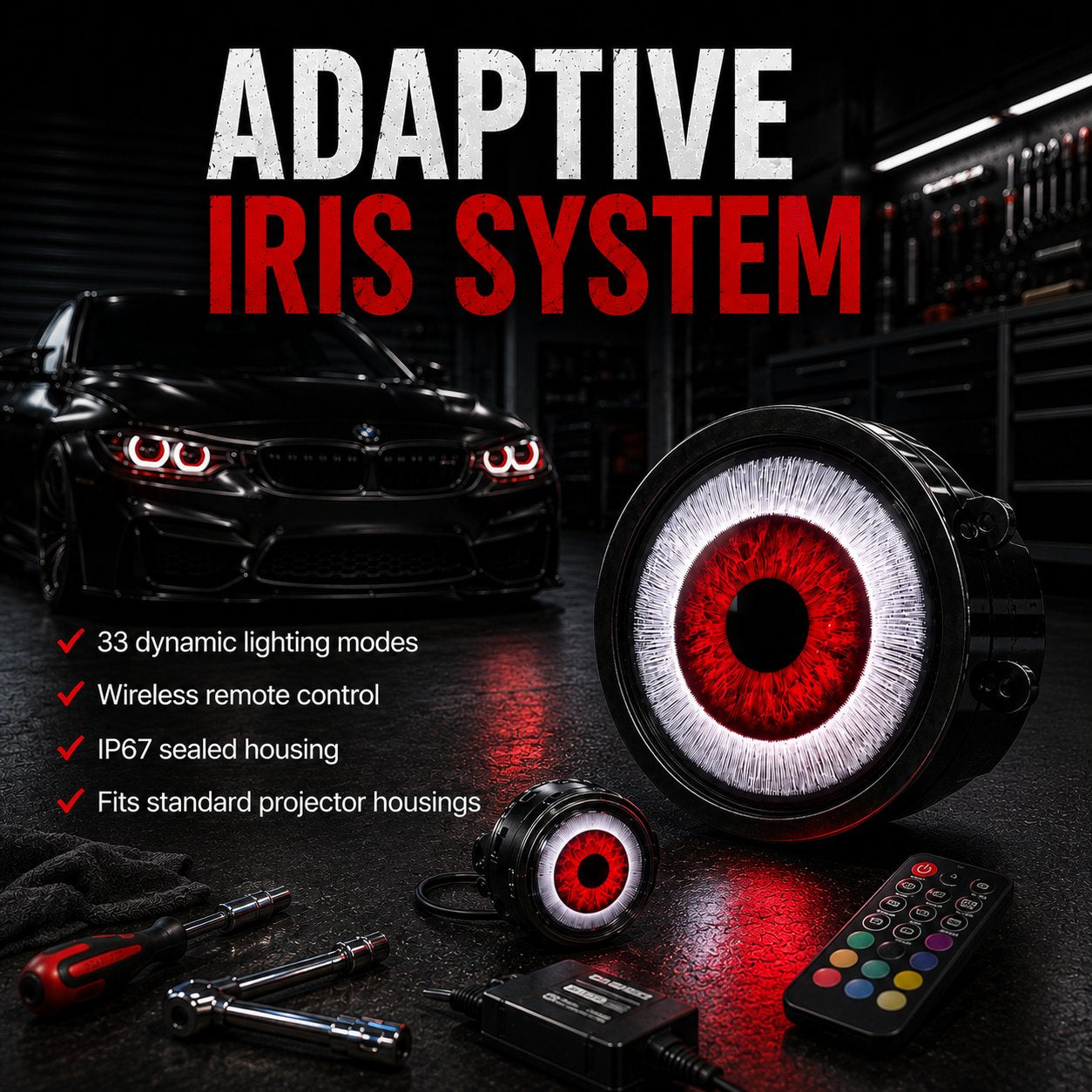 Mroace Demon Eye LED Headlight Kit