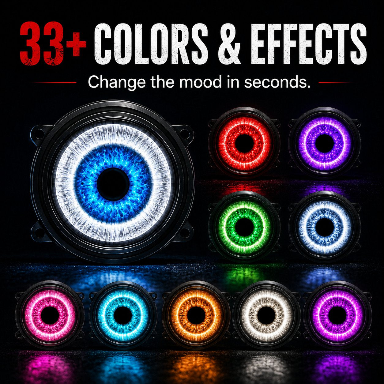 Mroace Demon Eye LED Headlight Kit