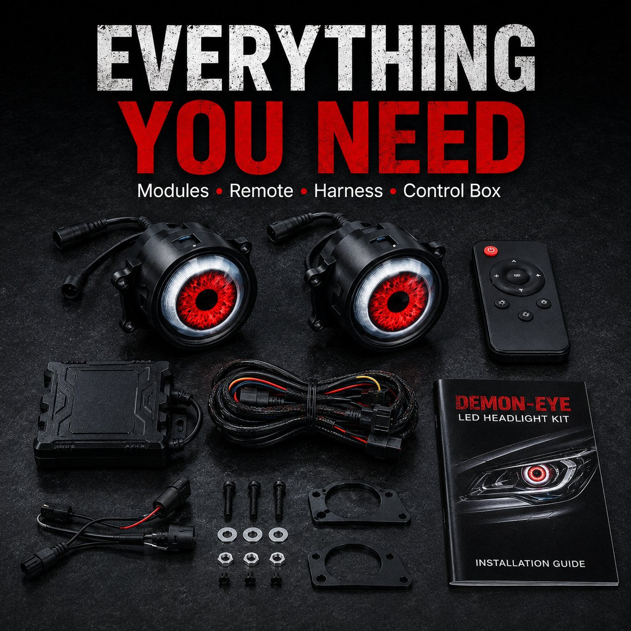 Mroace Demon Eye LED Headlight Kit