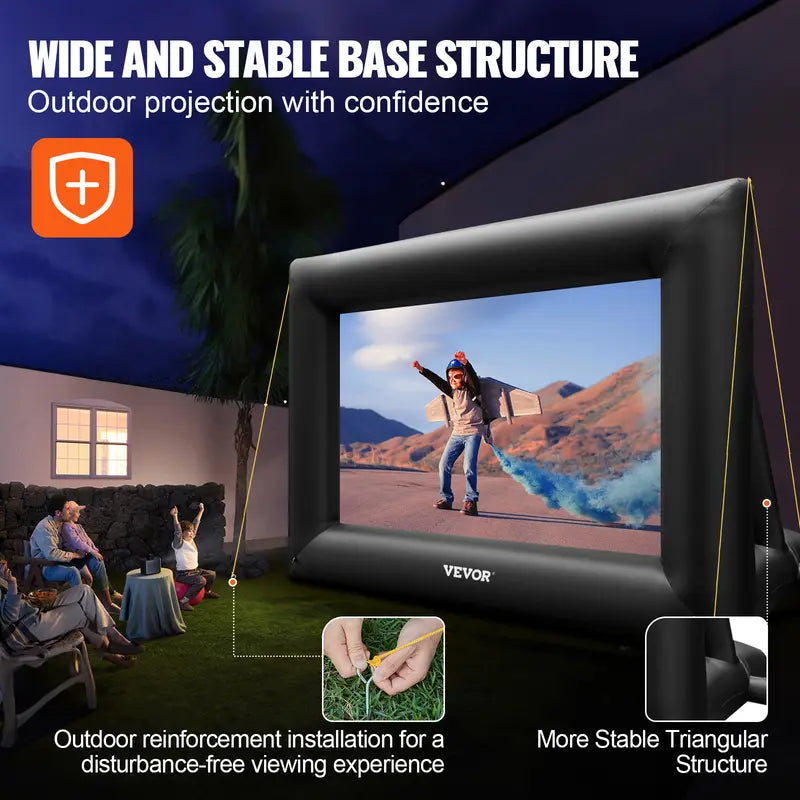 Mroace 24FT Inflatable Outdoor Movie Screen with Air Blower