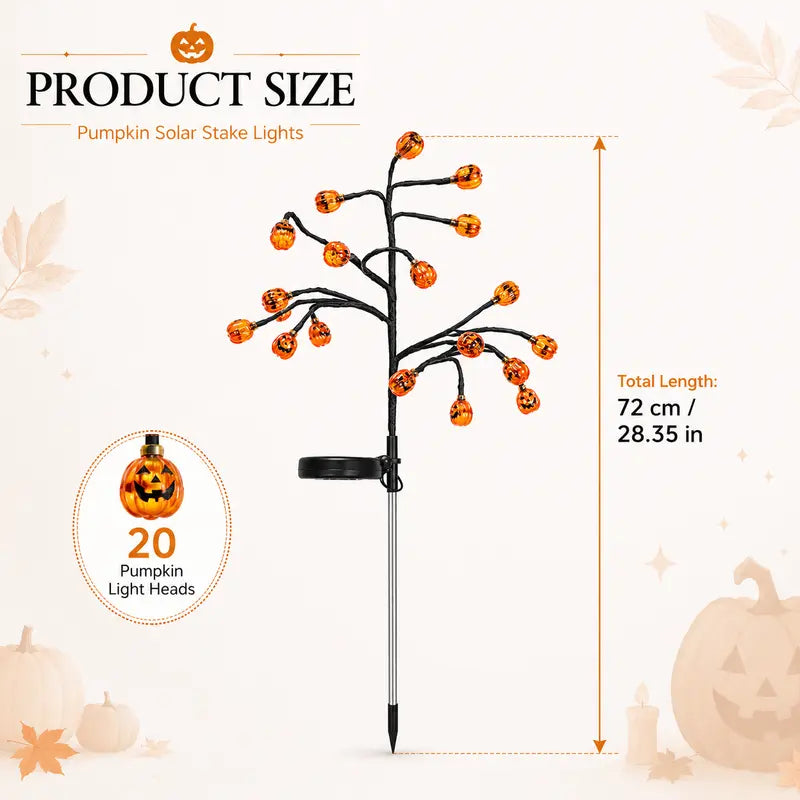 Mroace Solar Pumpkin Stake Lights