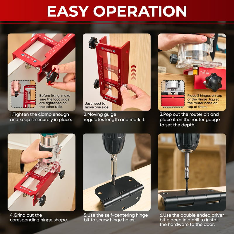 Mroace Door Hinge Installation Jig Tool