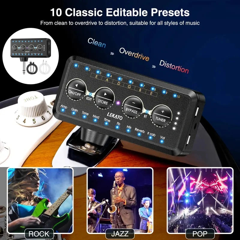 Mroace Portable Bluetooth Mini Guitar Amplifier