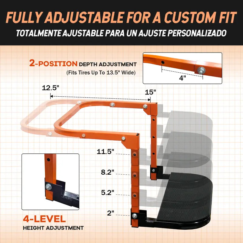 Mroace Universal Adjustable Tire Step Stool