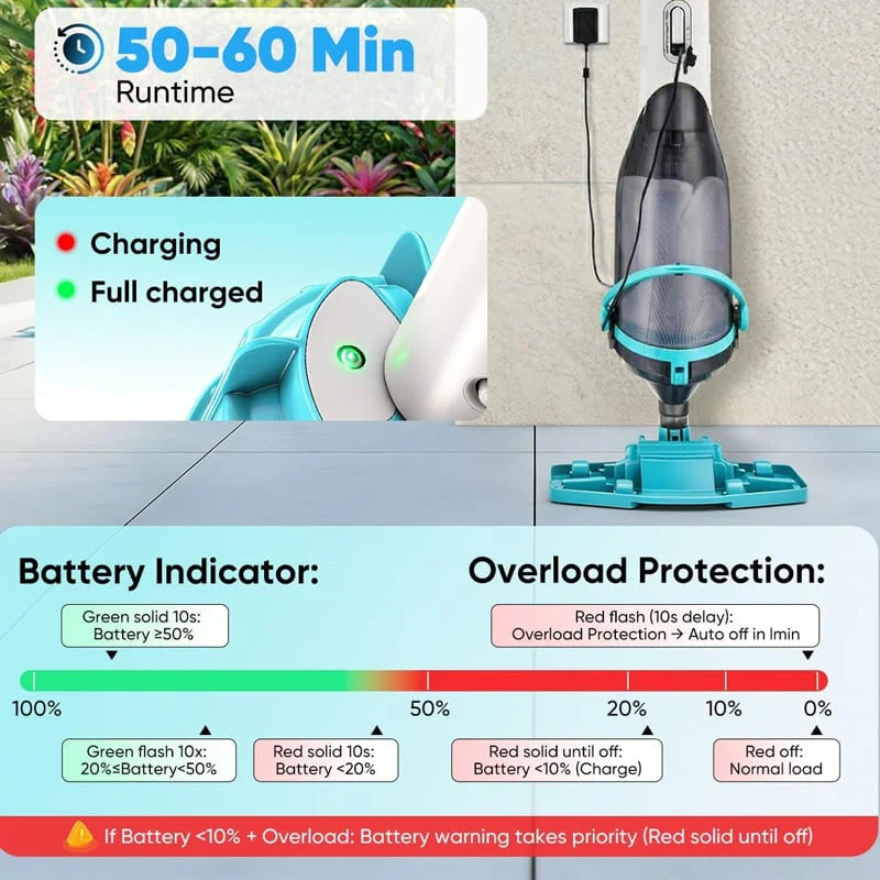Mroace Cordless Handheld Pool Vacuum Cleaner