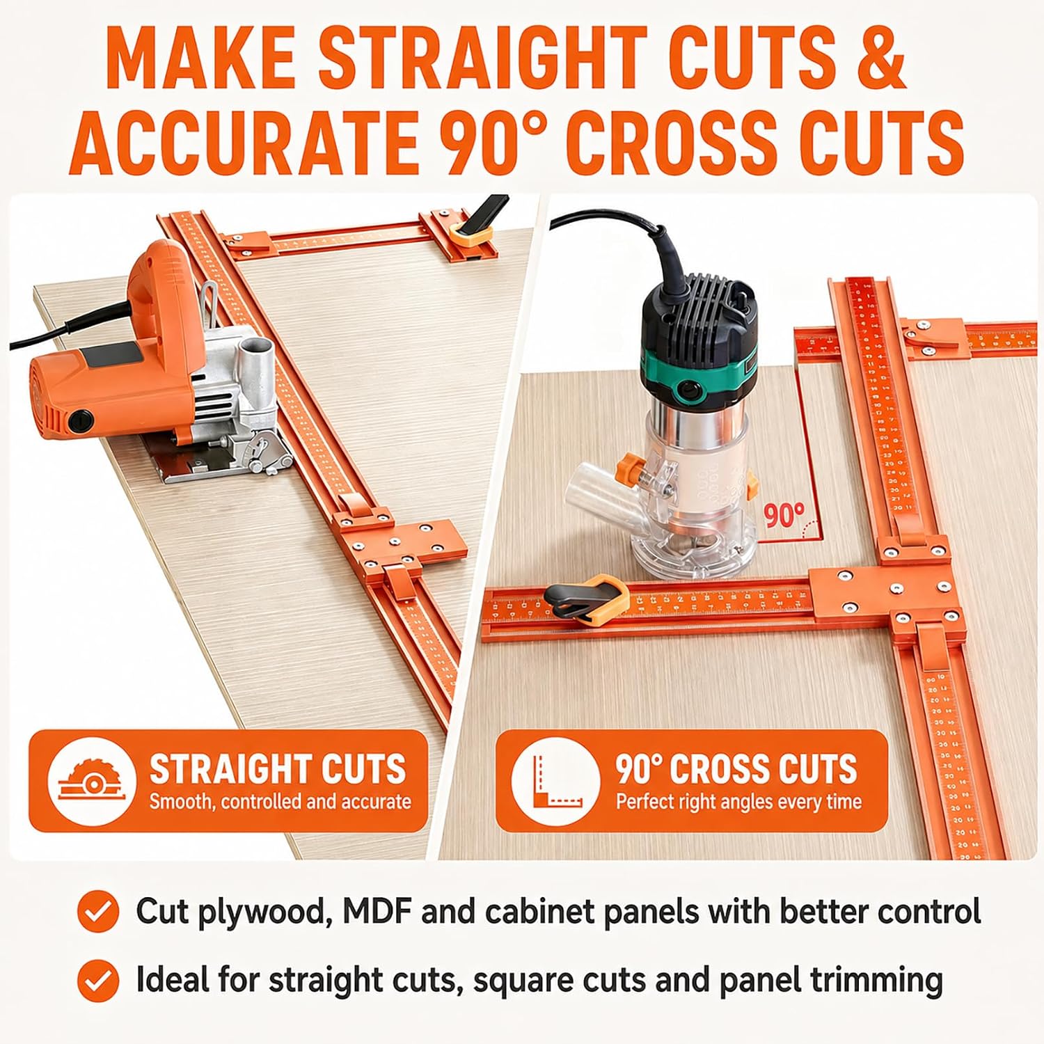 Mroace Aluminum Alloy Circular Saw Guide Rail