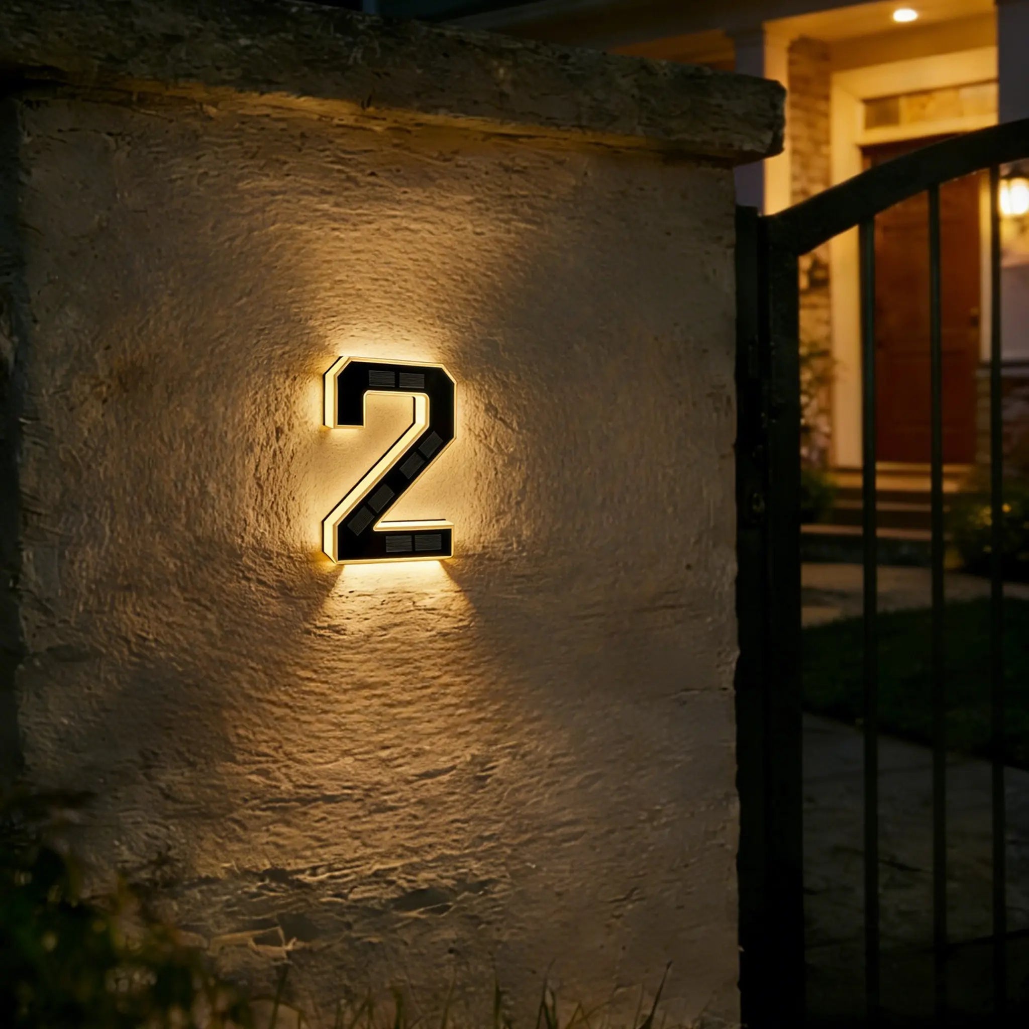 Mroace 9 Inch Solar Lighted House Numbers for Outside