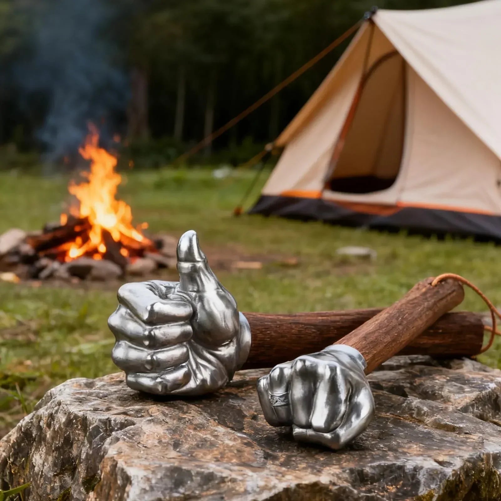 Mroace 2LB Stainless Steel Wooden-Handle Sledge Hammer - MROACE