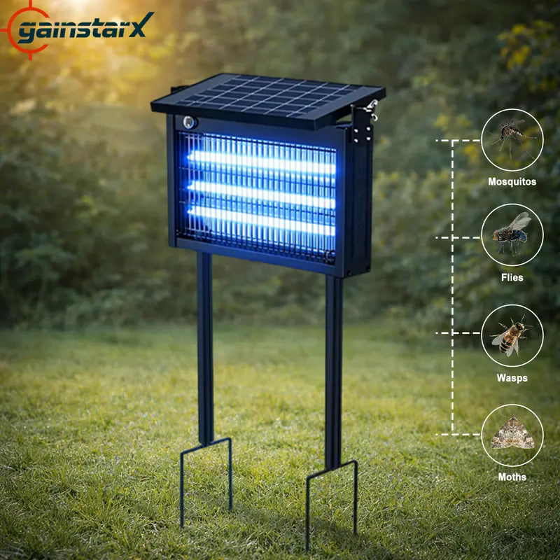 Mroace Smart Light-Sensor Waterproof Solar Bug Zapper
