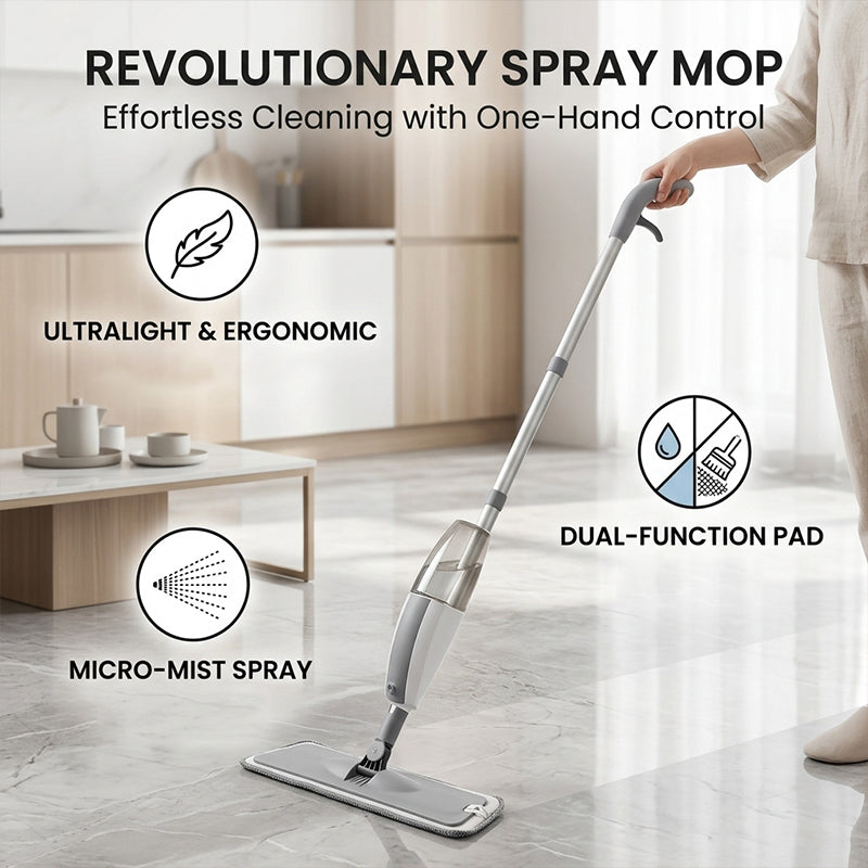 Mroace Microfiber Spray Mop With Washable Pads