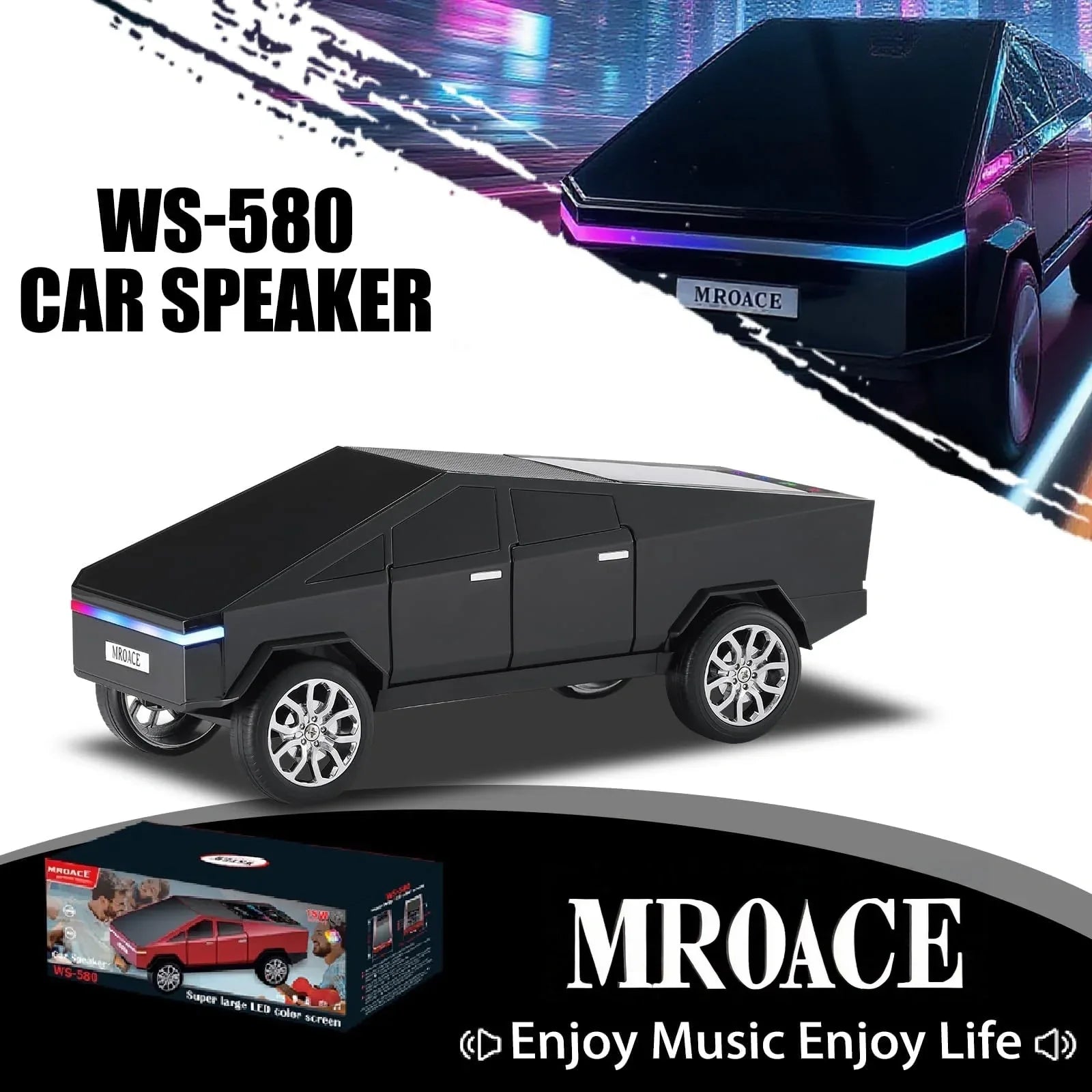 Mroace Bluetooth TWS Truck-Style Portable Speaker - MROACE