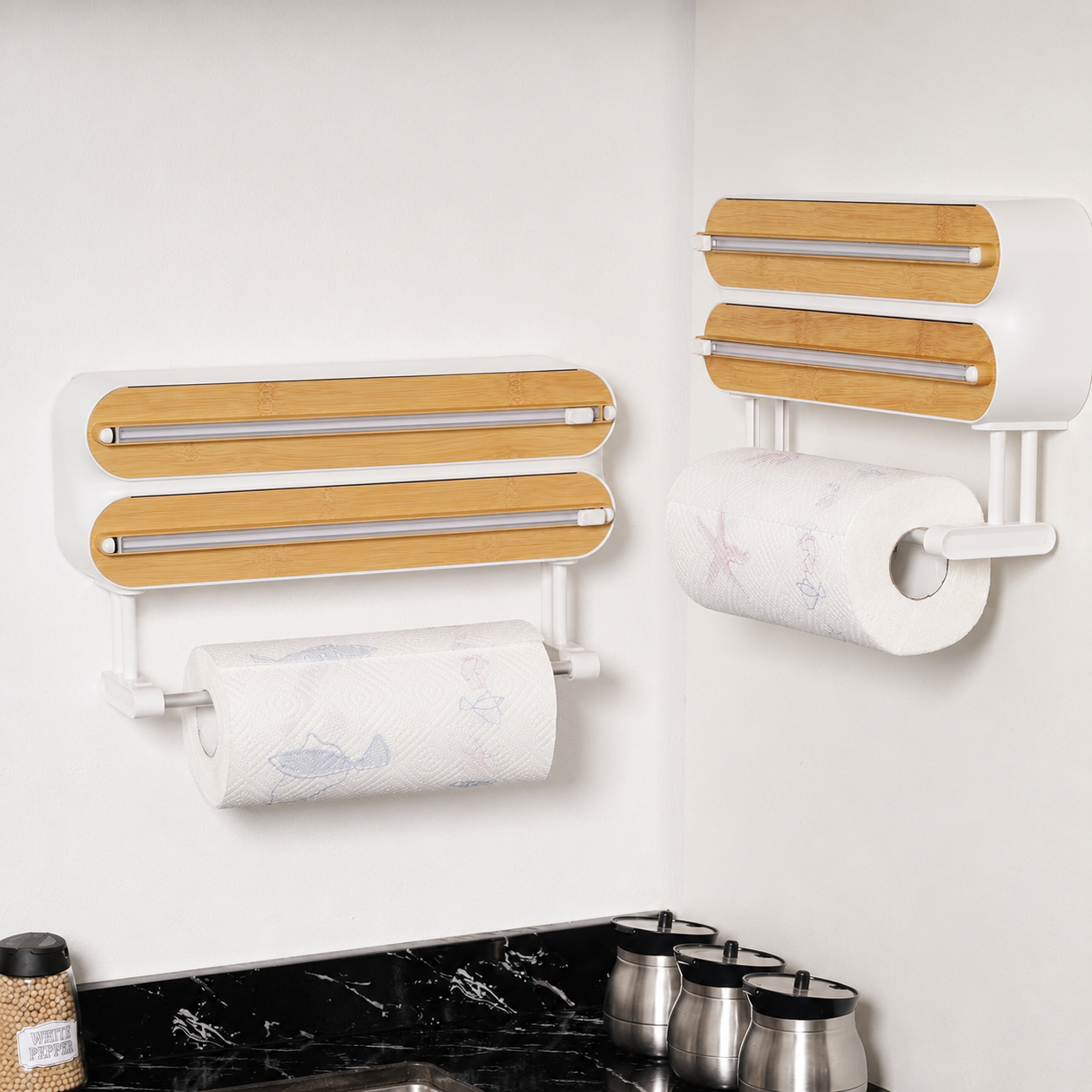 Mroace Magnetic Wrap Dispenser with Cutter