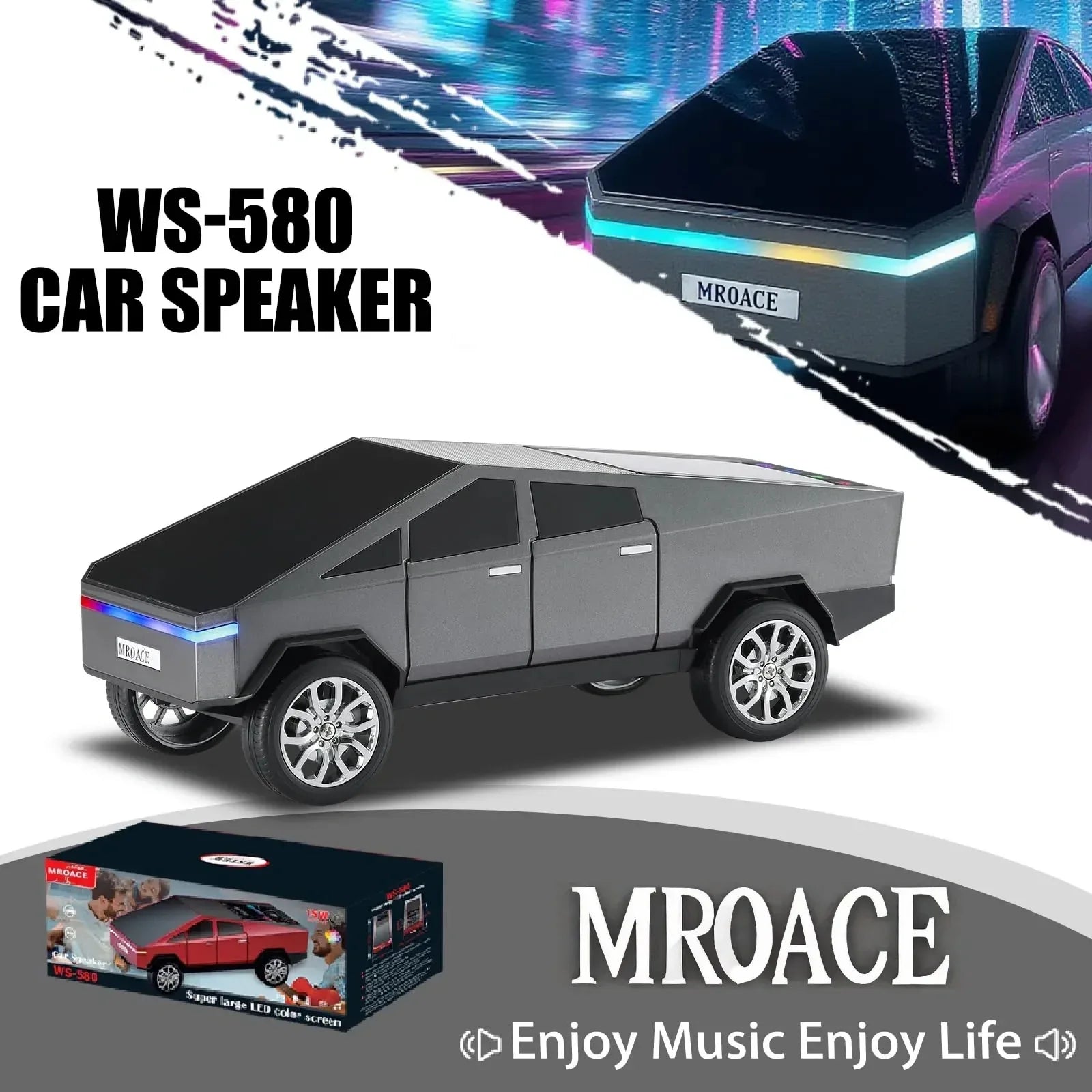 Mroace Bluetooth TWS Truck-Style Portable Speaker - MROACE