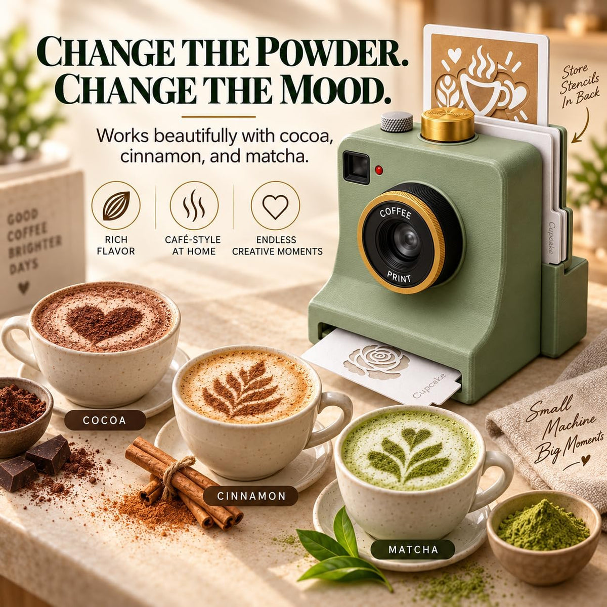 Mroace 3D Printed Latte Art Camera