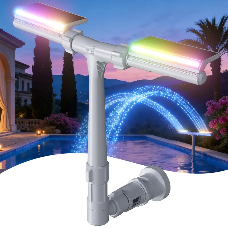 Mroace Light-Sensing Dual-Spray Solar Pool Fountain