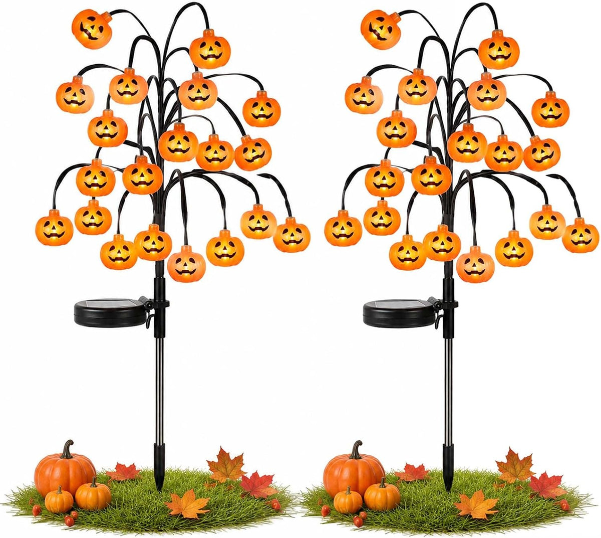 Mroace Solar Pumpkin Stake Lights