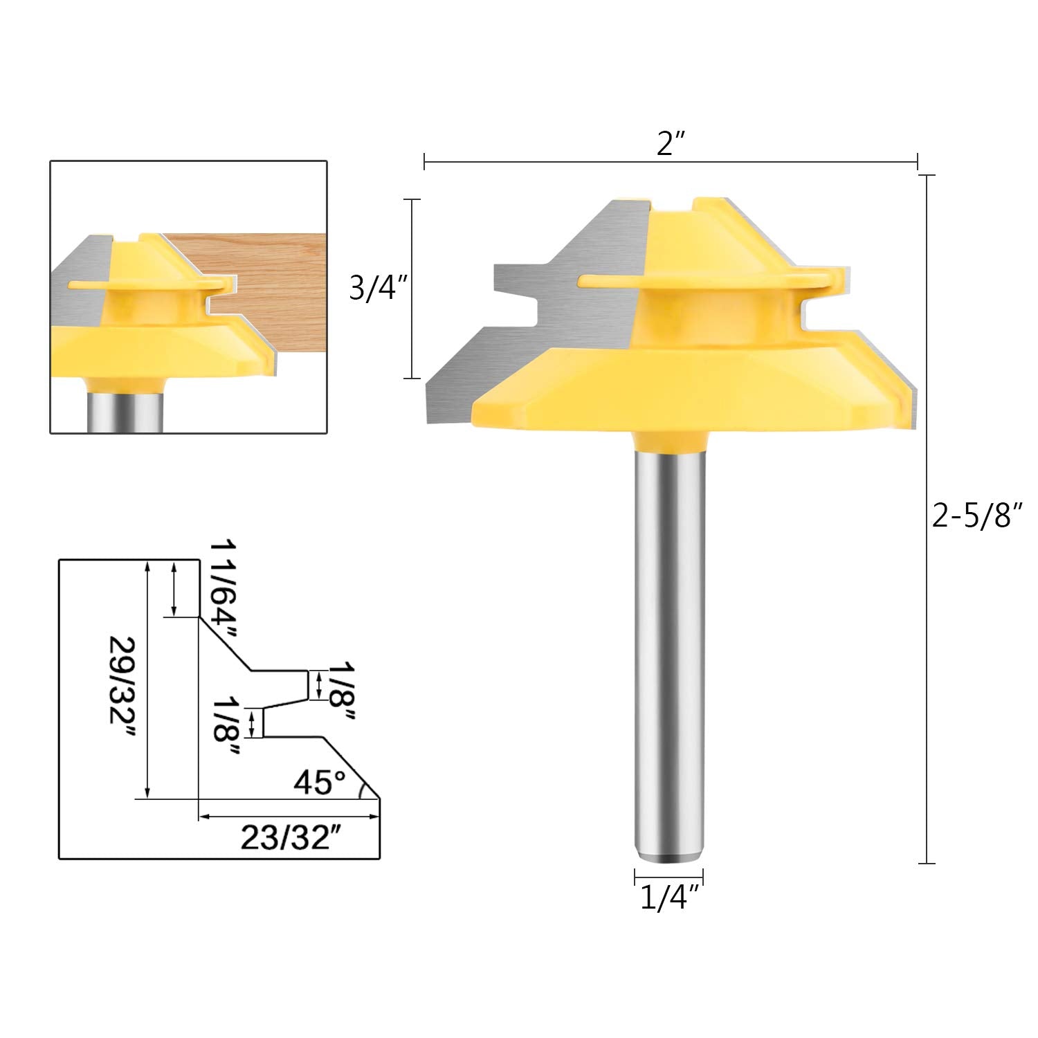 Mroace 45 Degree Lock Miter Routing Tool