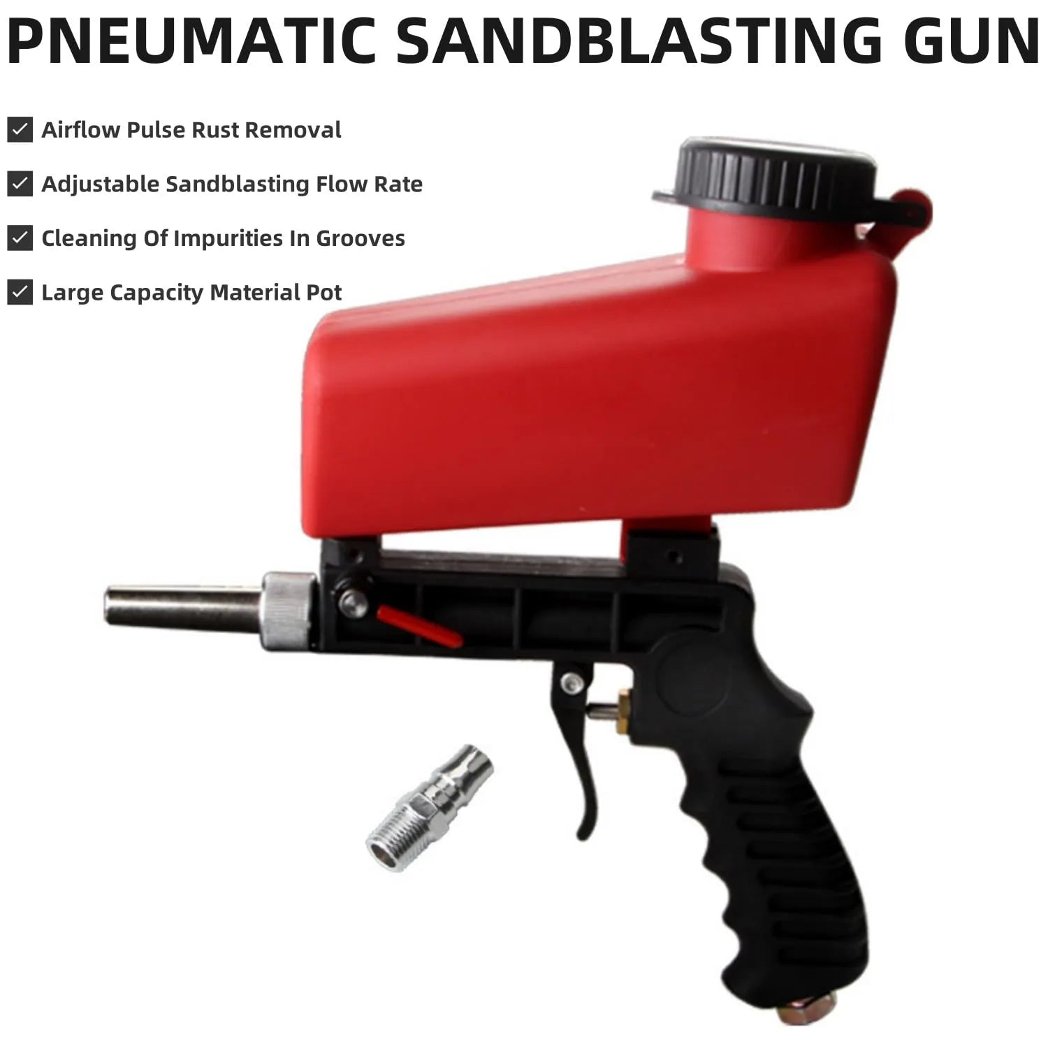 Mroace Portable 90 PSI Pneumatic Sandblaster Gun Kit