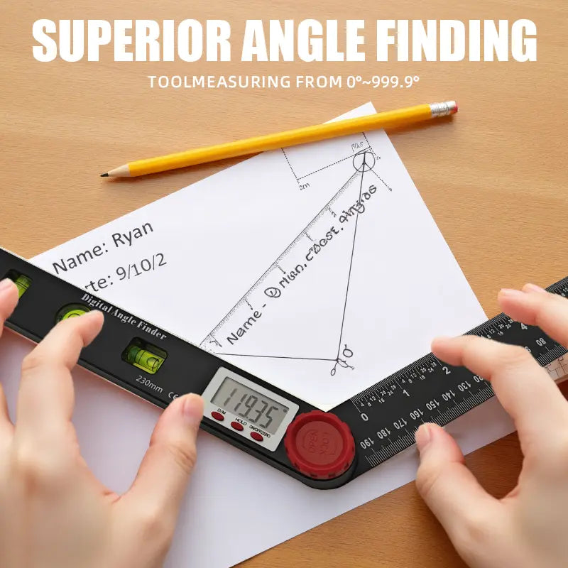Mroace 7-Inch 2-In-1 Angle Finder Ruler