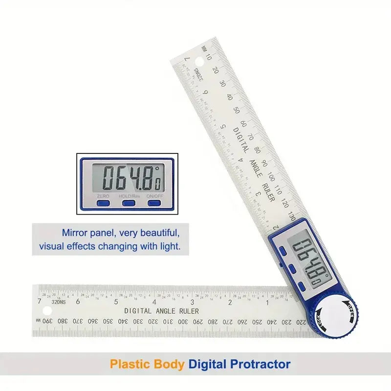 Mroace 2-In-1 Angle Finder Ruler 7-Inch Measuring Tool