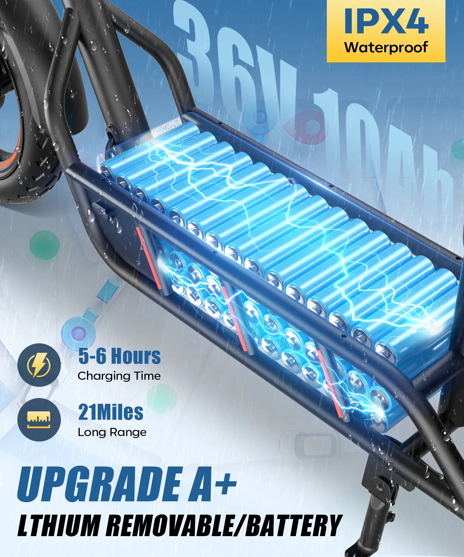 Mroace Foldable Electric Scooter with Basket & Seat