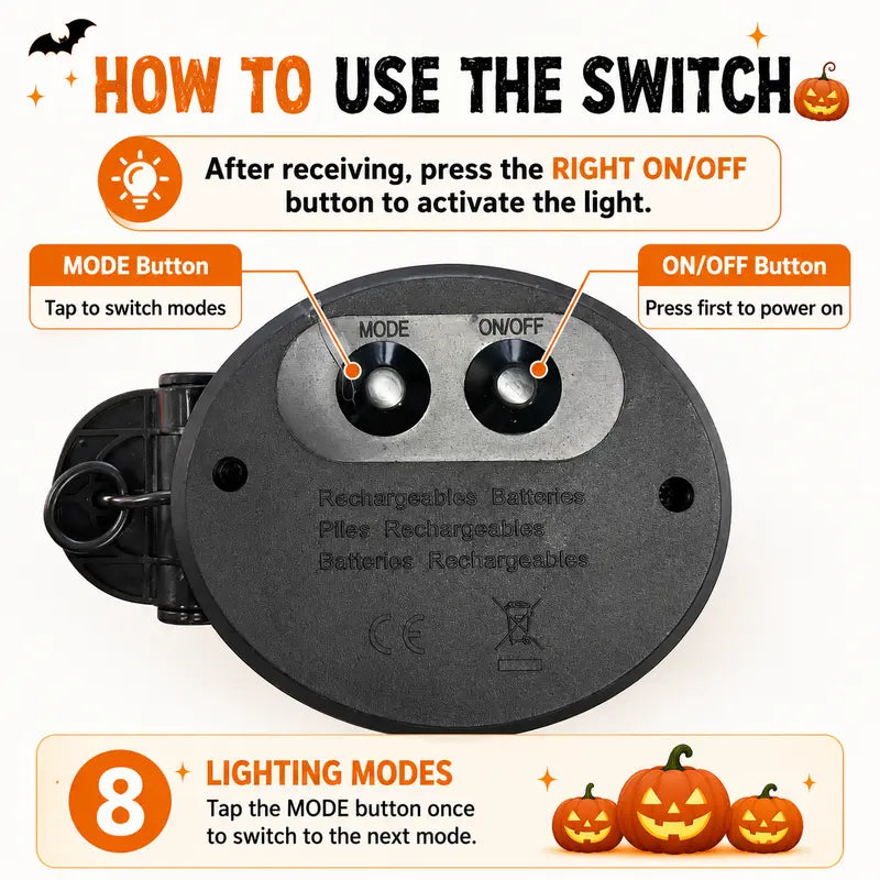 Mroace Solar Pumpkin Stake Lights