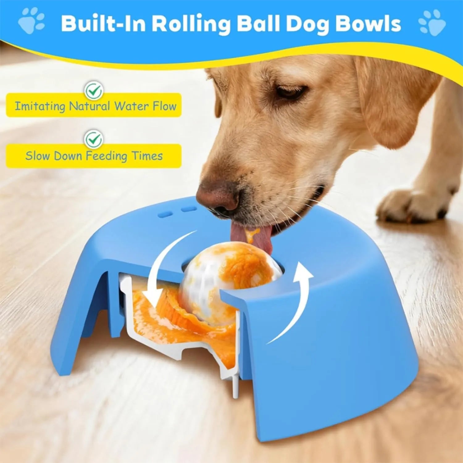 Mroace Anti-Slip Slow Feeder Dog Lick Bowl
