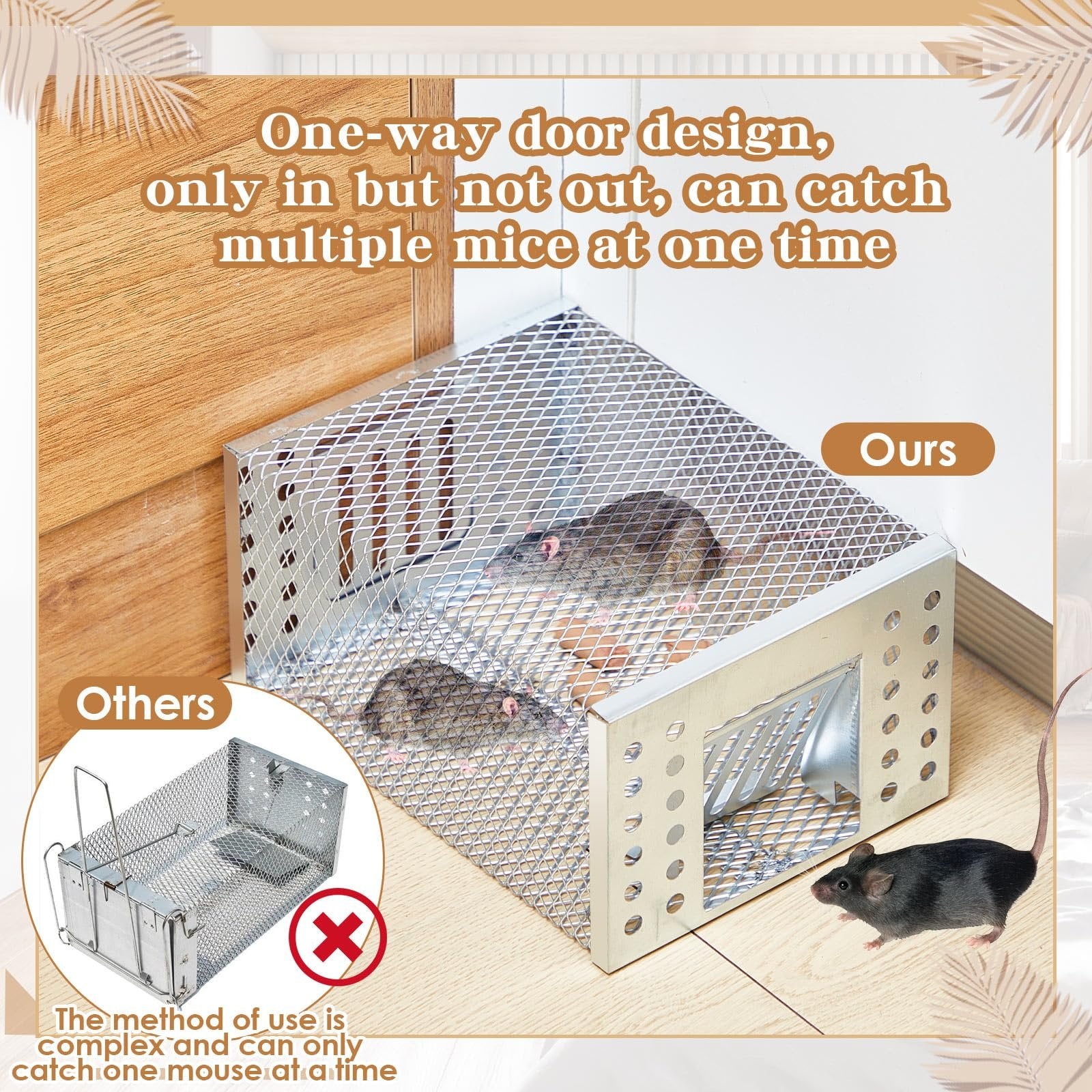 Mroace Humane Live Catch & Release Mouse Trap