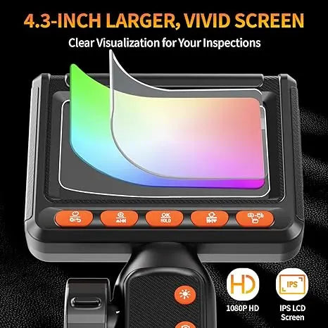 Mroace Two Way Articulating Waterproof Borescope Camera