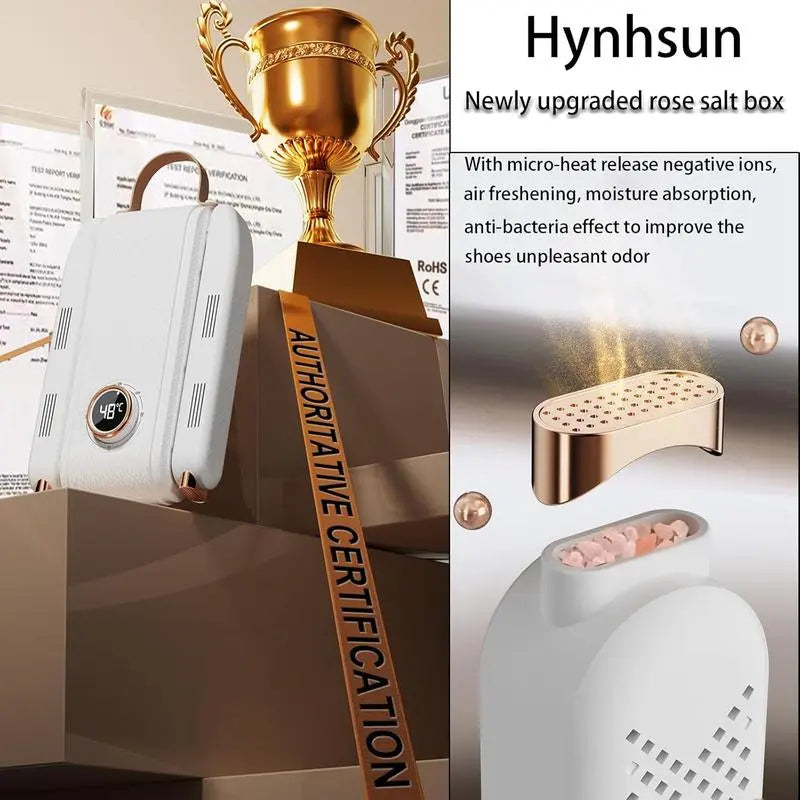 Mroace 360° Digital Hot Air Shoe Dryer with Temperature Display
