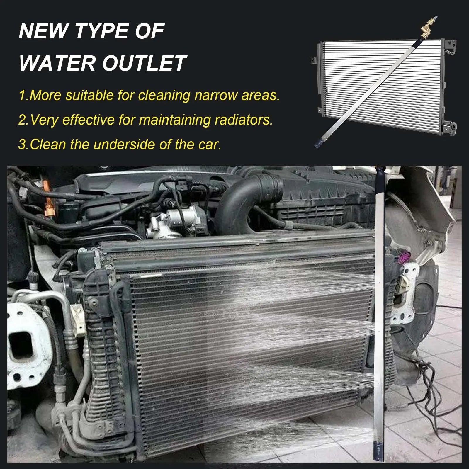 Mroace High Pressure Radiator Cleaning Wand