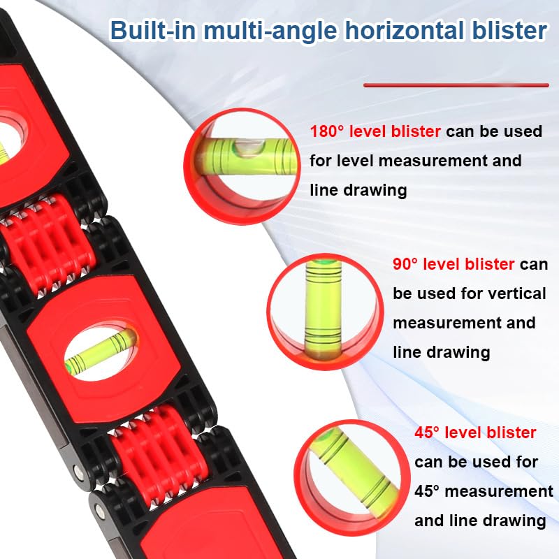 Mroace 28-Inch Multifunctional Folding Angle Measuring Ruler