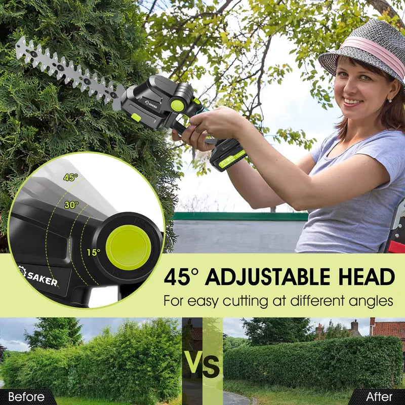 Mroace Handheld 2-in-1 20V Cordless Shrub Trimmer