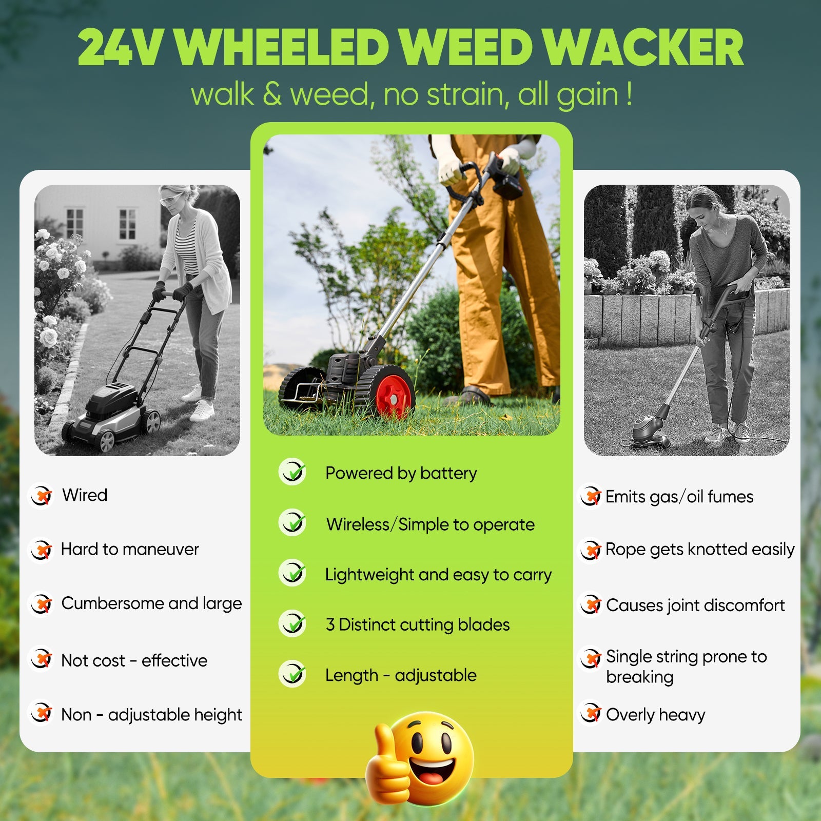 Mroace Wireless Weed Eater