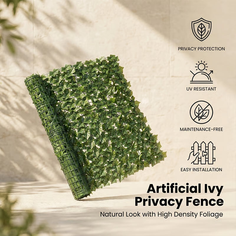 Mroace Artificial Greenery Privacy Fence Screen