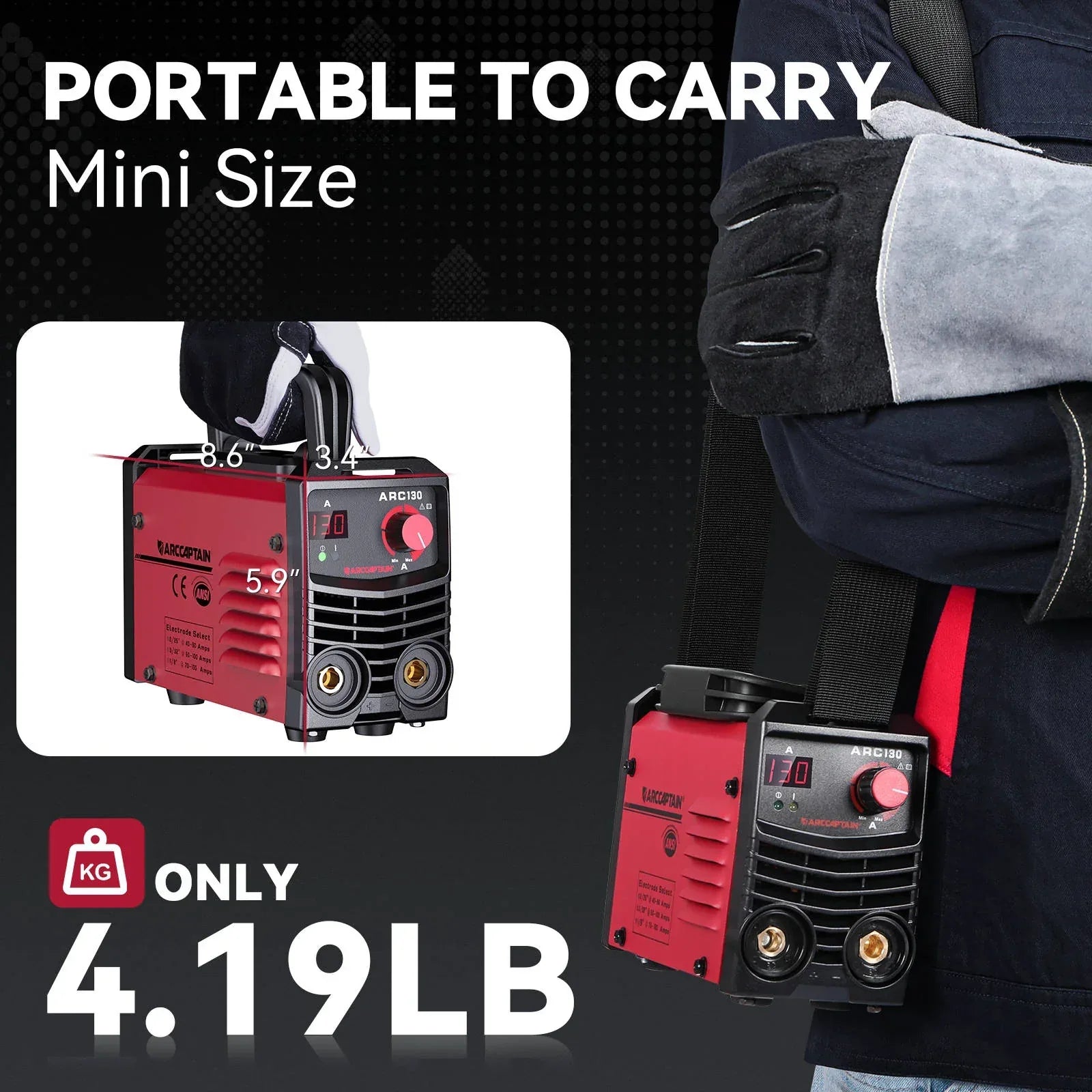 Mroace & Arccaptain 110V Portable Mini Beginner Stick Welder - MROACE