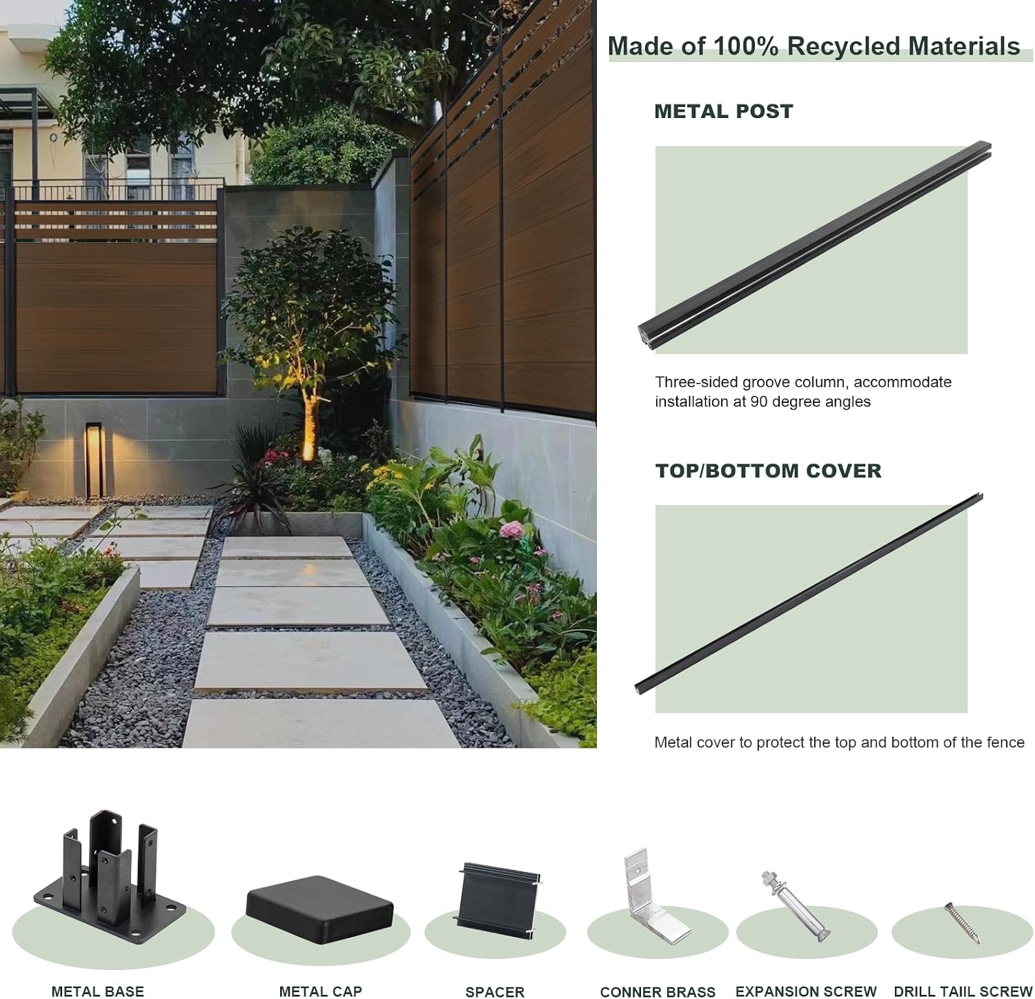 Mroace Garden Privacy Fence Panel
