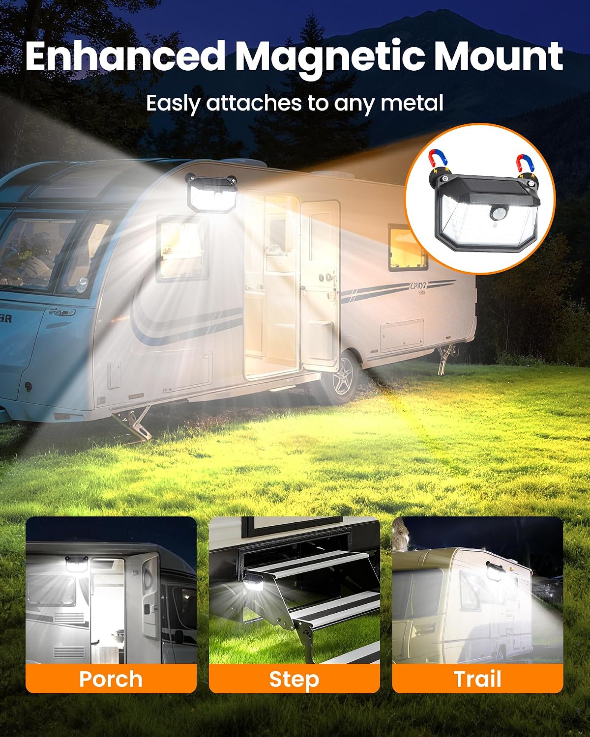 Mroace Magnetic RV Solar Lights