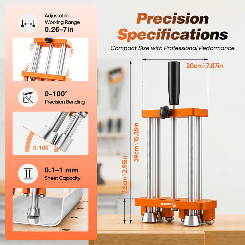 Mroace Sheet Metal Bender 2 Station Sheet Metal Roller Tool