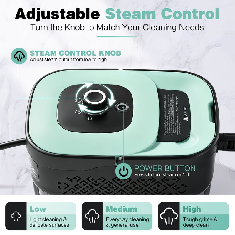 Mroace Adjustable Handheld Multi-Surface Steam Cleaner