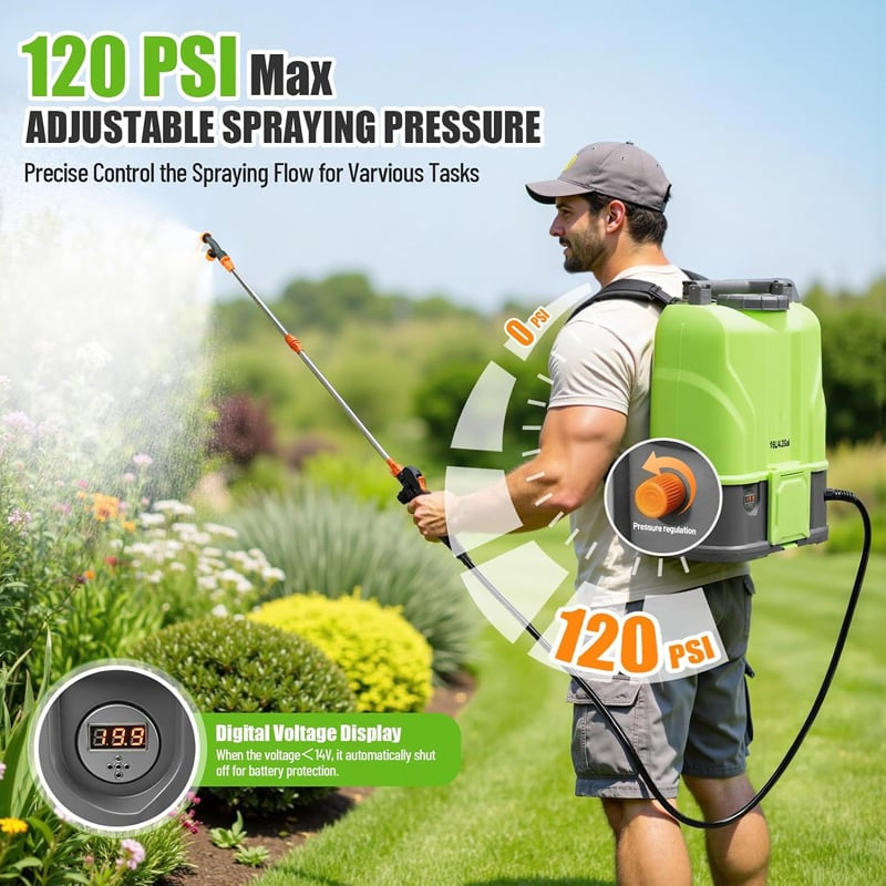 Mroace Battery Powered Backpack Sprayer