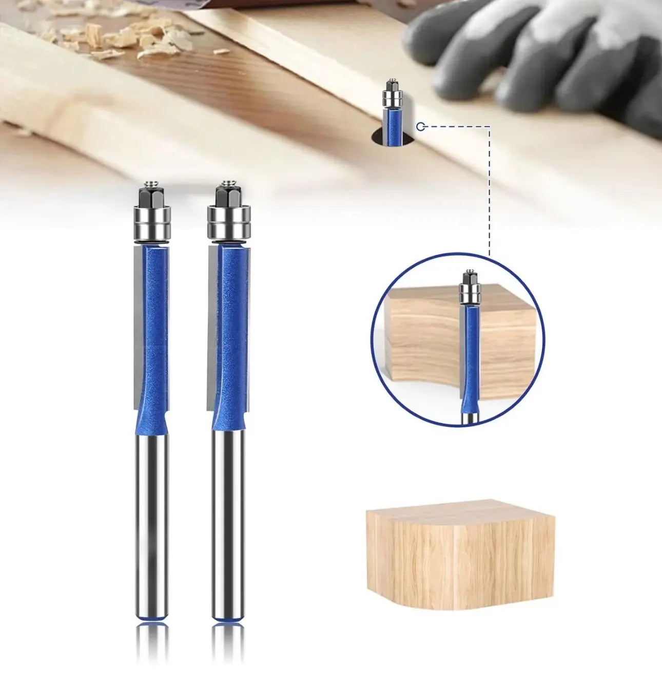 Mroace 4-Piece Dual Bearing Trimming and Deburring Tool Set