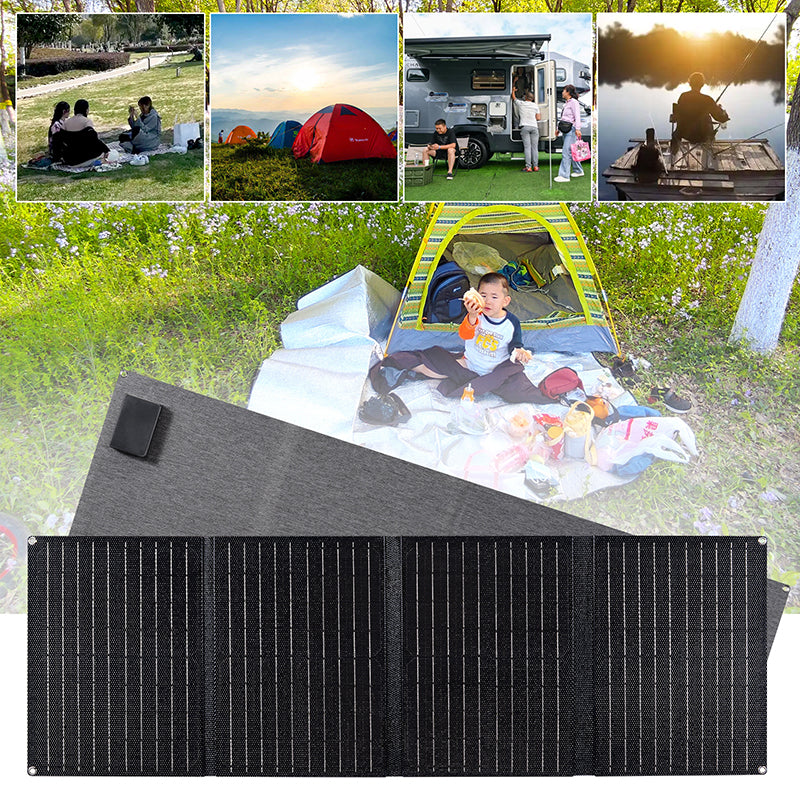 Mroace 40W Foldable Solar Panel Charger for Portable Power Stations