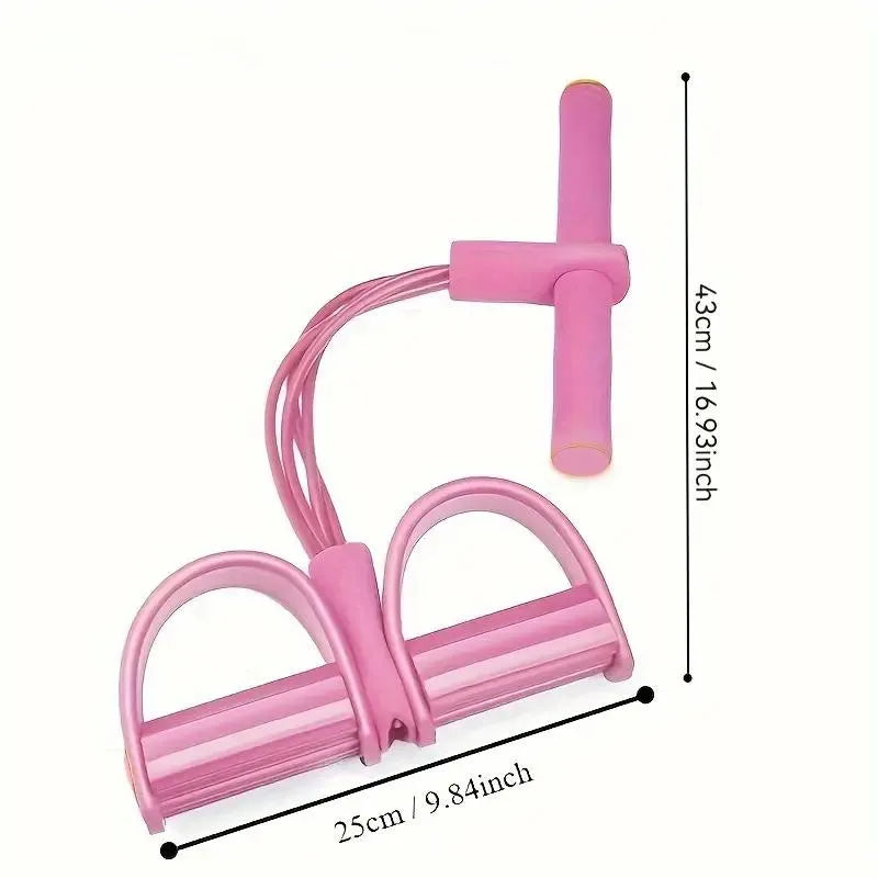 Mroace 6-Tube Foot Pedal Resistance Band Trainer