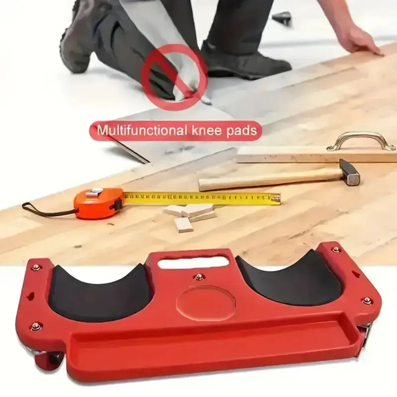 Mroace Cushioned Rolling Knee Pad Platform with Tool Tray